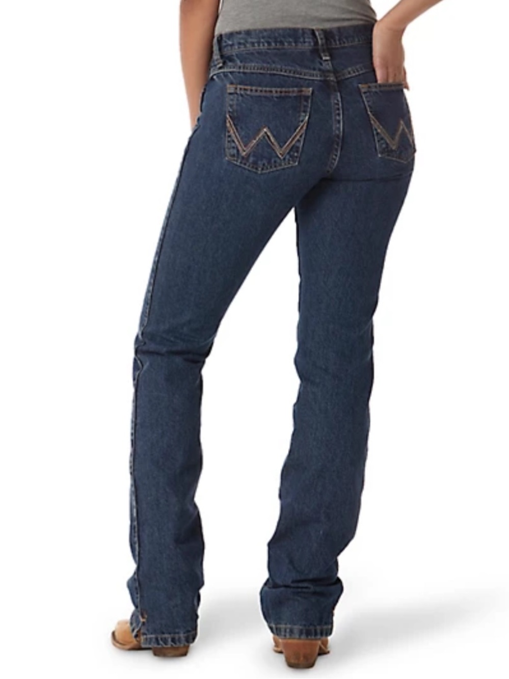 Wrangler Cash Cowgirl Cut Classic Straight Leg Medium Blue Jeans 7/8 x 30 - Picture 15 of 16